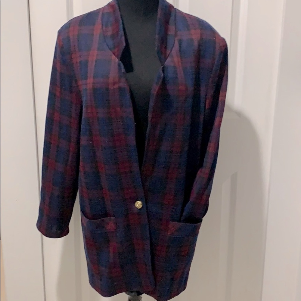 Plaid Blazer Jacket